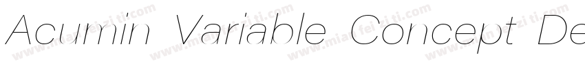 Acumin Variable Concept Default字体转换